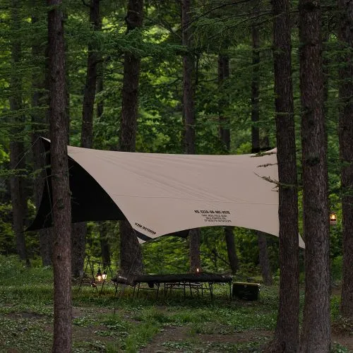KZM Wild Field Hexa Tarp - Khaki