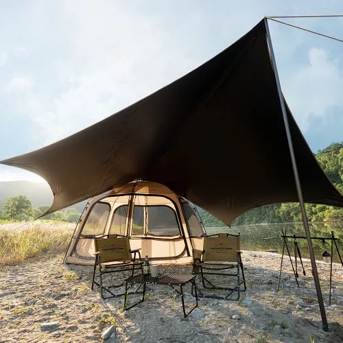 KZM Wild Field Hexa Tarp - Khaki