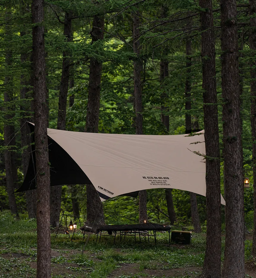 KZM Wild Field Hexa Tarp - Khaki