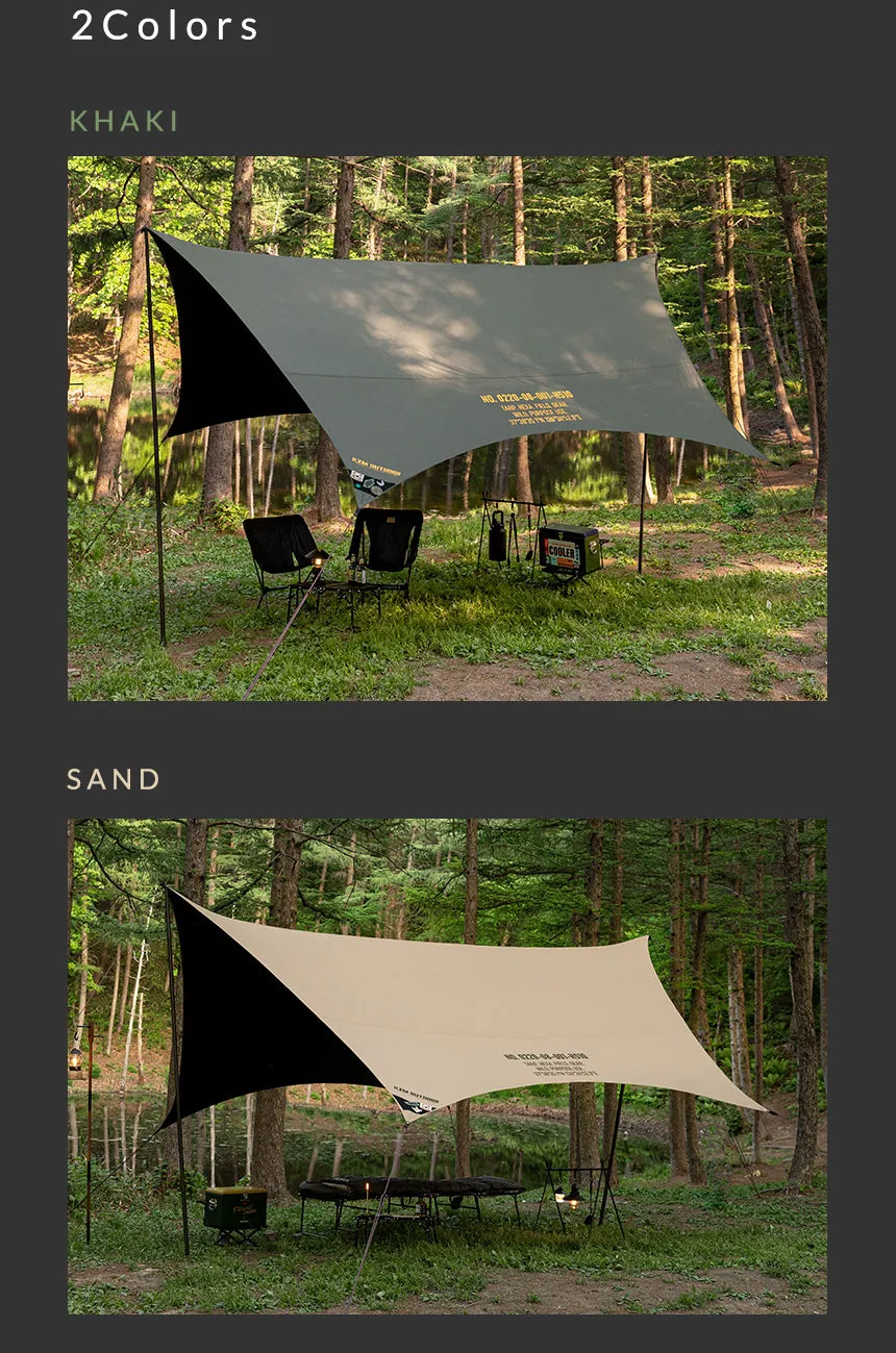 KZM Wild Field Hexa Tarp - Khaki