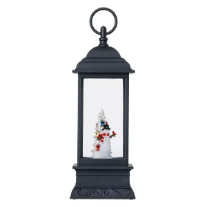 Lantern Plastic Tree 11" LED H Water Expert advice End-of-season sale and Snowman