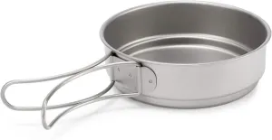 Large Capacity Backpacking Cookware Folding Handle Dinner Plate For Camping Picnics Outdoor Meals