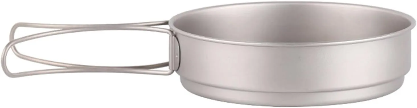 Large Capacity Backpacking Cookware Folding Handle Dinner Plate For Camping Picnics Outdoor Meals