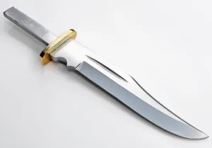 Large Clip Point 1095 High Carbon Steel Knife Blank  Brass Finger Guard for Custom Making Knives Blade Blades Blanks Hunting