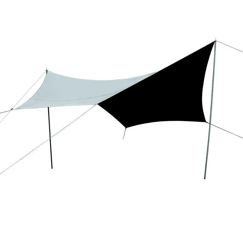Large Hexagon Camping Canvas Tarp Tent for Beach and Picnic Sun Shade