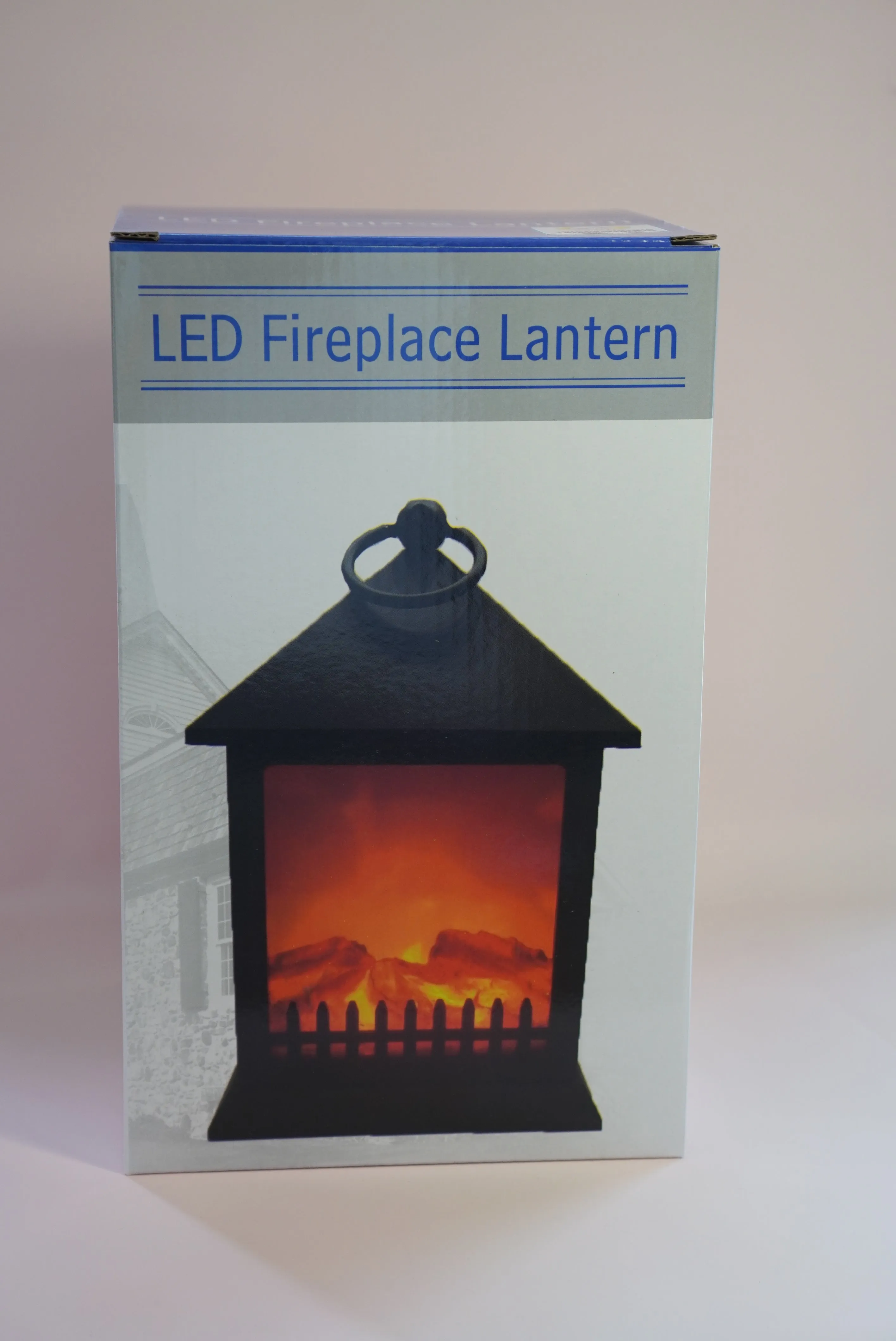 LED Fireplace Lantern – Golden Finish