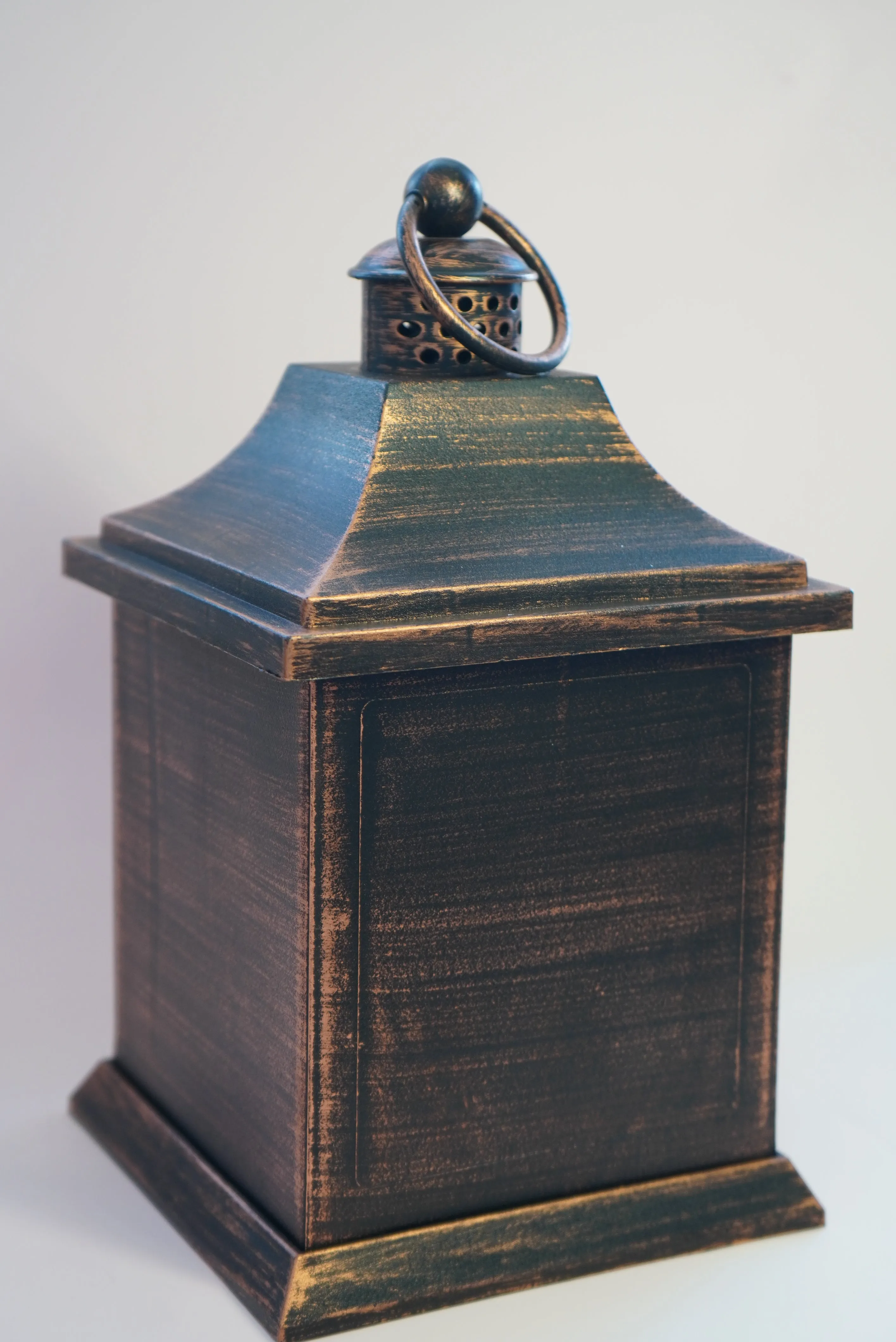 LED Fireplace Lantern – Golden Finish