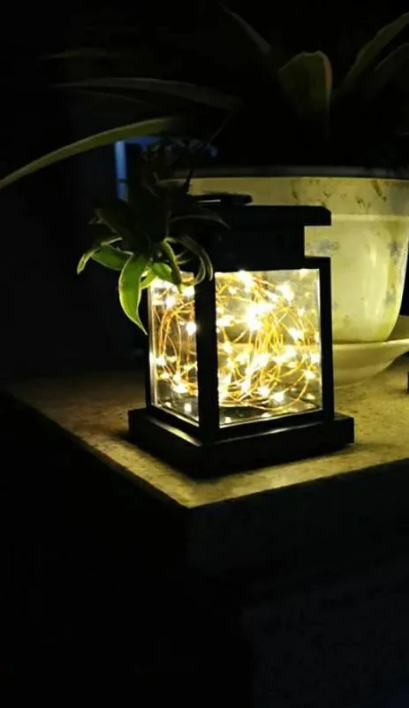 LED Retro Flickering Hanging Lantern: Bright Pathway Decoration Solar Lamp for Outdoor Palace Lighting