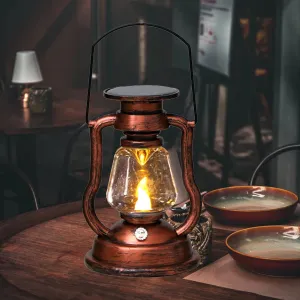 LED Solar Retro Oil Lamp