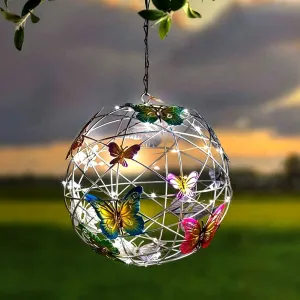 LED Solar Wind Chime Light – Colorful Butterfly Lamp for Garden & Yard Decor
