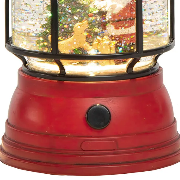 Light Up LED Rustic Santa Lantern