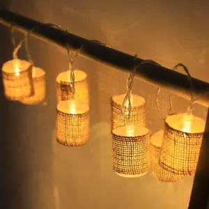 Linen Lantern String Lights - Outdoor Fairy Decorative Lighting