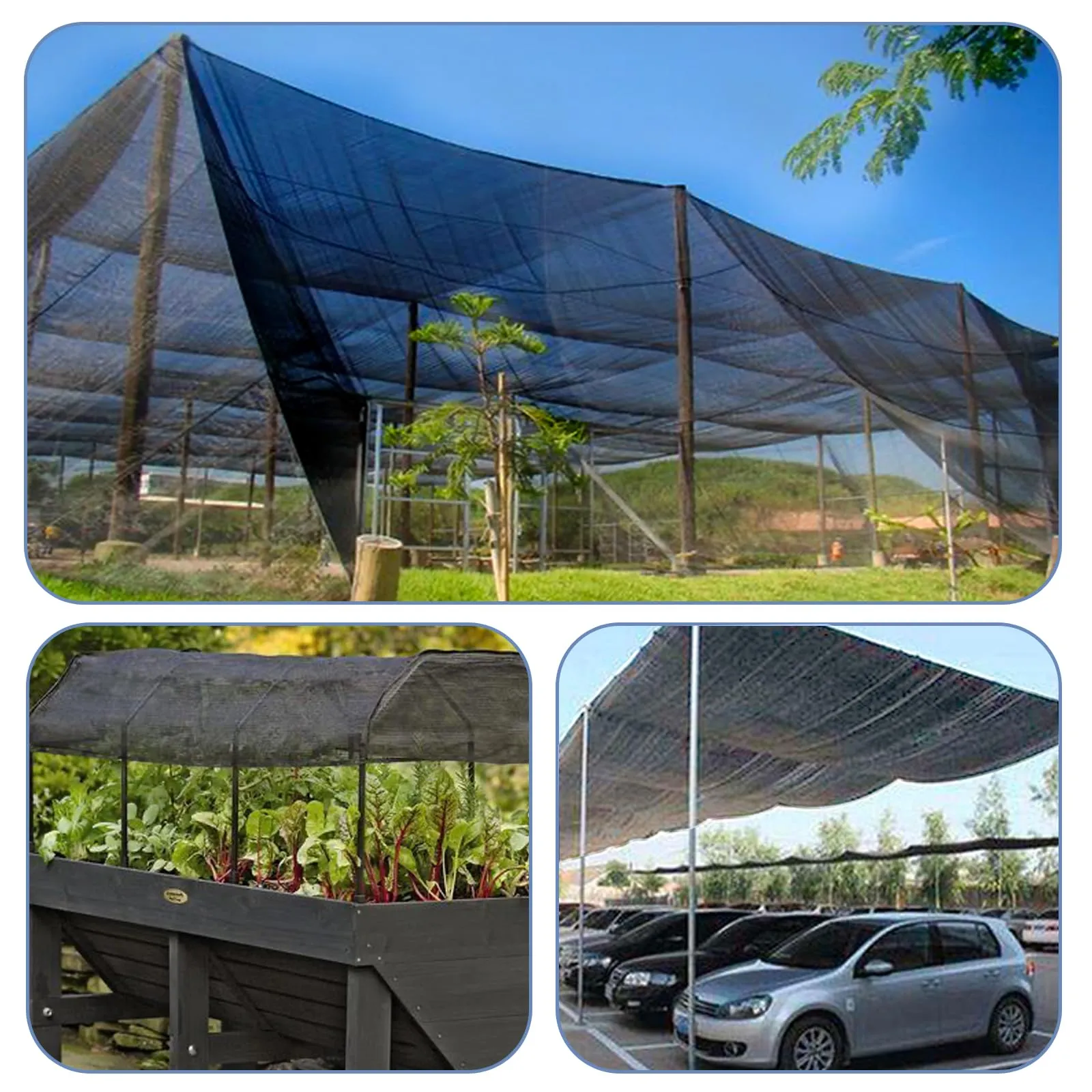 LOVE STORY 10x15FT 55% Black Shade Cloth Sun Shade Net UV Resistant Mesh Tarp Plant Cover Sunblock Net for Garden,Greenhouse,Vegetables,Flowers