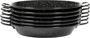 Machika Enameled Steel Paella Pan 15 inch (38 cm) (8 in - 20 cm - 6 Pack)