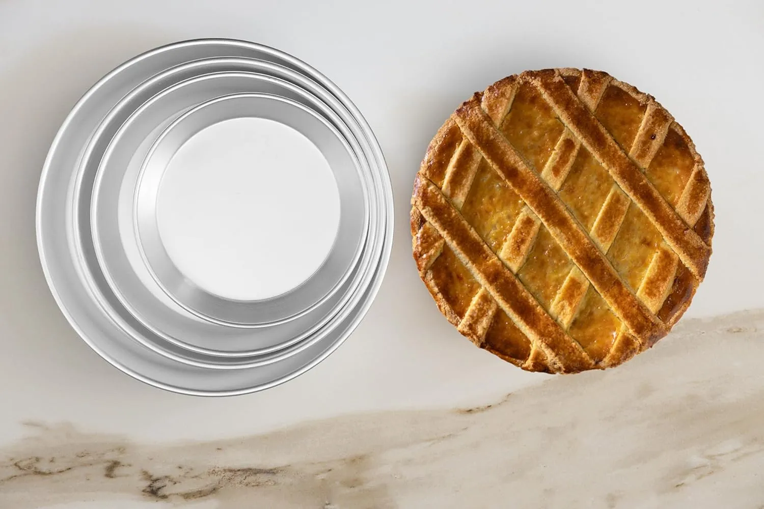 MARCATO Conical Pizza Pan Pizza Pan Aluminium 30cm Even Baking Suitable for Crispy Pizzas