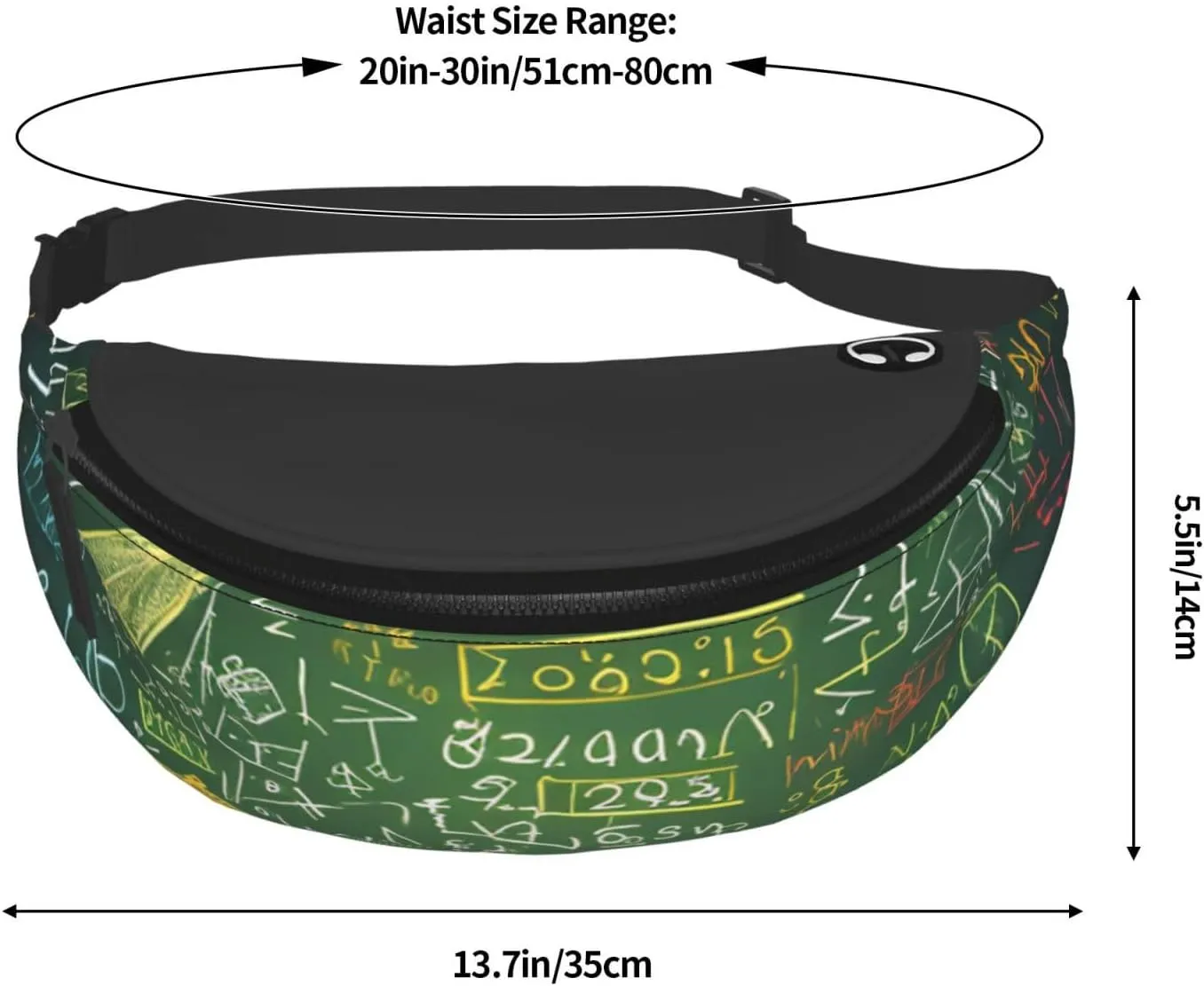 Math question Fanny Pack for Man Women Waist Bag Adjustable Belt Casual Chest Bag Bum Bags for Travel Sports Running Hiking Waist Packs