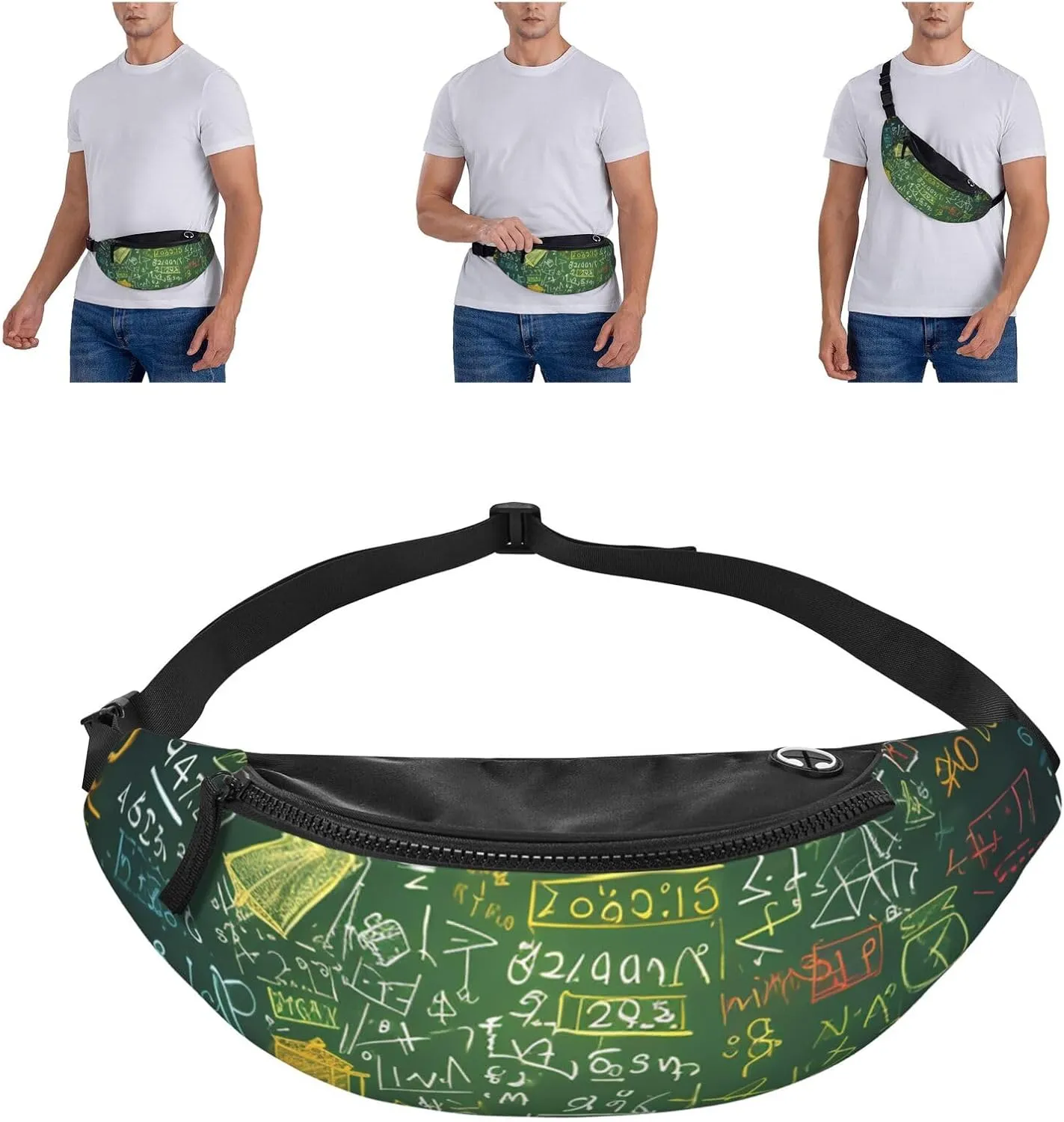 Math question Fanny Pack for Man Women Waist Bag Adjustable Belt Casual Chest Bag Bum Bags for Travel Sports Running Hiking Waist Packs