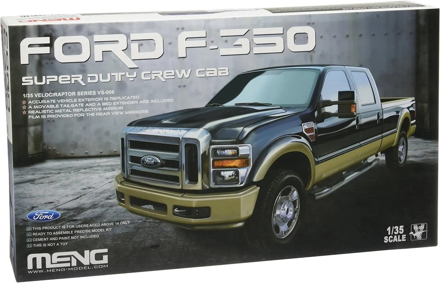 MENG 1/35 Ford F-350 Super Duty Crew Cab Model Kit
