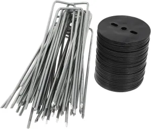 Milisten Lawn Ground Nails U-Shaped Stake 30 Sets for Tarp Canopy Tent and Outdoor Fixing