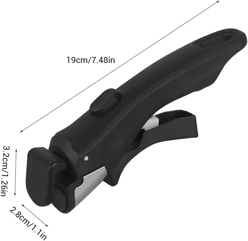 MiOYOOW Removable Pan Handle, Anti-Scald Detachable Pot Handle Snap Installation Replacement Pan Gripper for Kitchen Camping Picnic