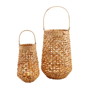 MUD PIE WOVEN LIGHT-UP LANTERNS