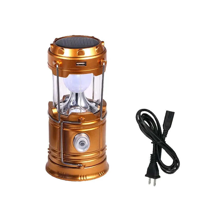 Multifunctional Led Camping Light Rechargeable Camping Lamp Solar Power Charging Portable Fan Lantern Emergency Outdoor Lighting