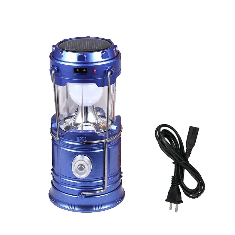 Multifunctional Led Camping Light Rechargeable Camping Lamp Solar Power Charging Portable Fan Lantern Emergency Outdoor Lighting