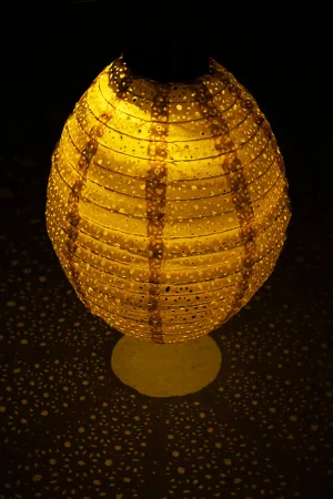 Mustard Yellow Hanging Outdoor Solar Lantern