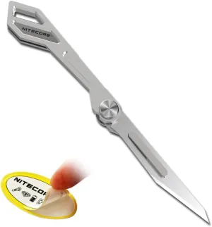 Nitecore NTK05 Titanium Folding Scalpel Everyday Knife and a Sticker