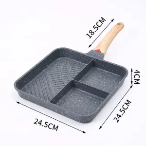 Non-Stick 3-Partition Cooking Frying Pan