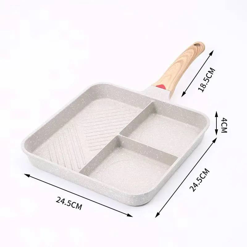 Non-Stick 3-Partition Cooking Frying Pan