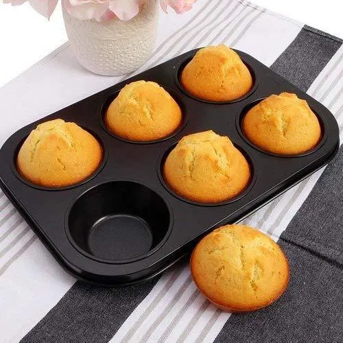 Non-Stick Reusable Cupcake Tray for 6 Muffins