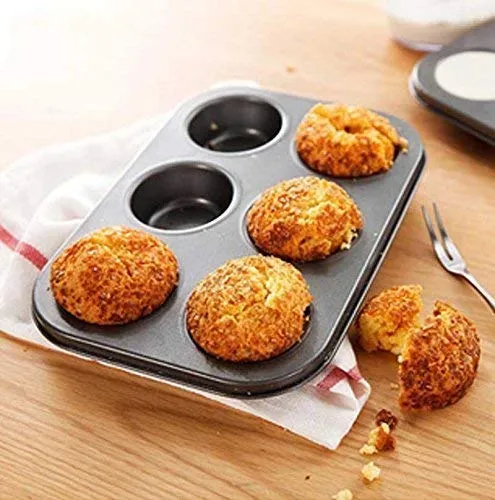 Non-Stick Reusable Cupcake Tray for 6 Muffins