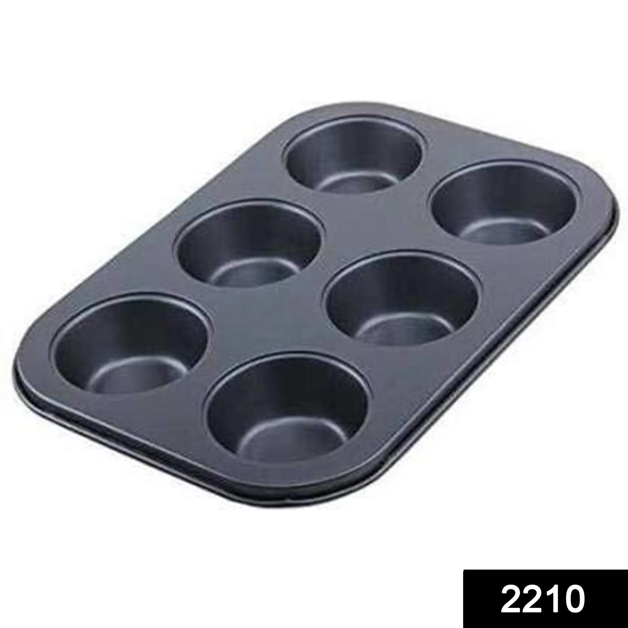 Non-Stick Reusable Cupcake Tray for 6 Muffins
