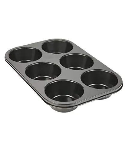 Non-Stick Reusable Cupcake Tray for 6 Muffins