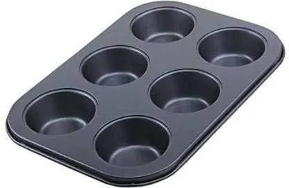 Non-Stick Reusable Cupcake Tray for 6 Muffins