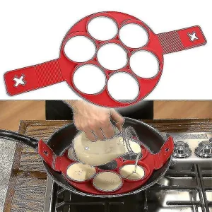 Nonstick Pancake Cooking Tool Egg Ring Maker with Cheese Egg Cooker Pan Flip