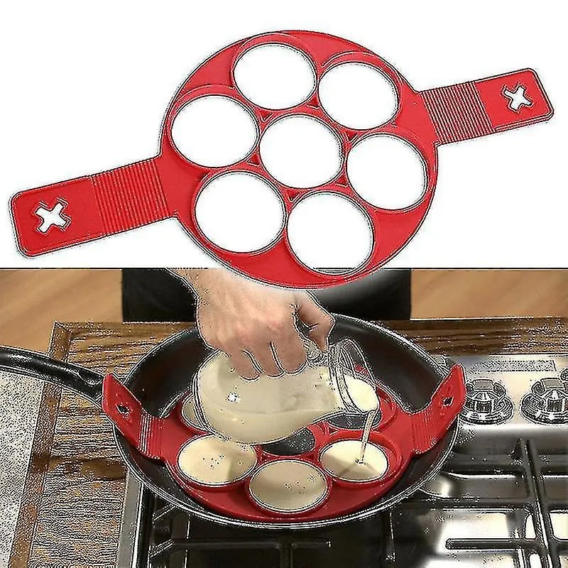 Nonstick Pancake Cooking Tool Egg Ring Maker with Cheese Egg Cooker Pan Flip