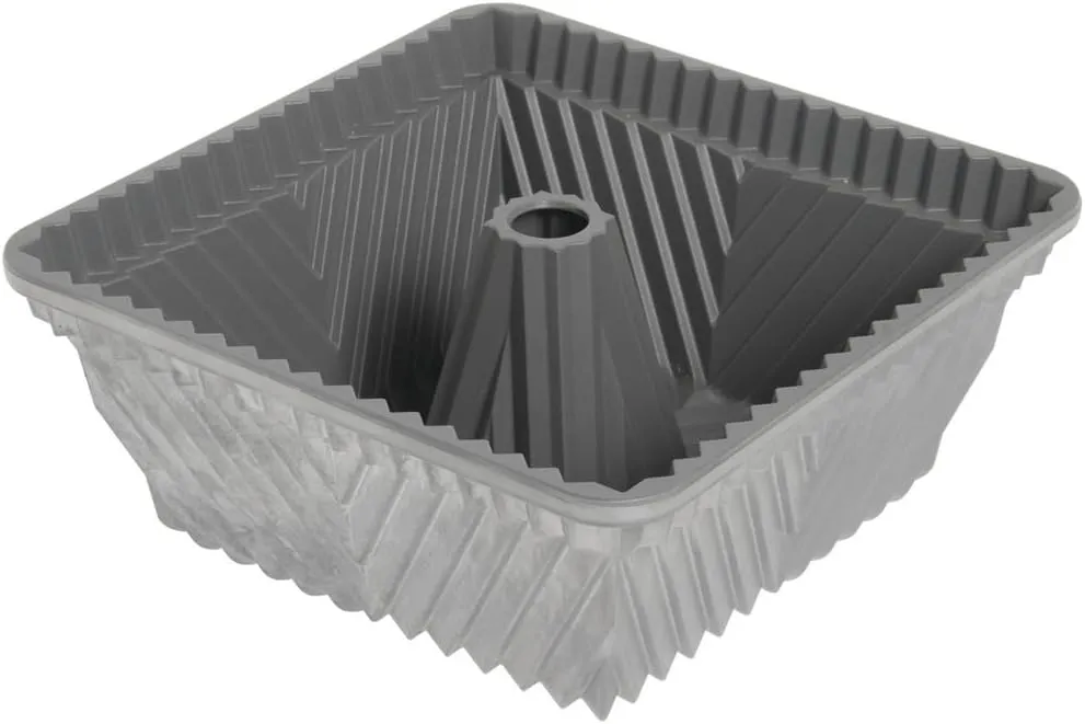 Nordic Ware 10 Cup Cast Aluminum Square Nonstick Bundt Pan - 9 1/2" L x 8 1/2" W x 4" D