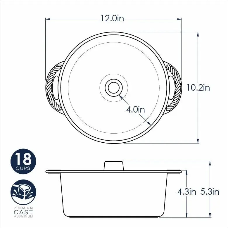 Nordic Ware Classic Cast Pound Cake and Angelfood Pan