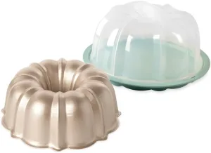 Nordic Ware Formed Orginal Bundt with Translucent Keeper, 12 Cup, Golden Hour