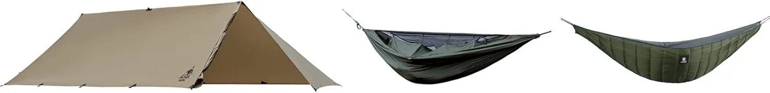 OneTigris Proteus Camping Tarp   OneTigris KOMPOUND Camping Hammock   OneTigris Night Protector Hammock Underquilt