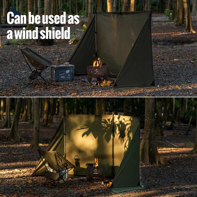OneTigris Survivalist Heavy Duty Terylene Cotton Wind Tarp - BULLBAT T/C Camping Tarp for Campfires and Outdoor Cooking Spaces