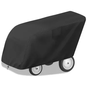 Outdoor Buggy Tarp Cover, Heavy Duty 600D Waterproof 6 Passenger Seater Stroller Cover, UV & Dustproof Protective Fitted Cover for Commercial Daycare and Preschool Strollers, Black