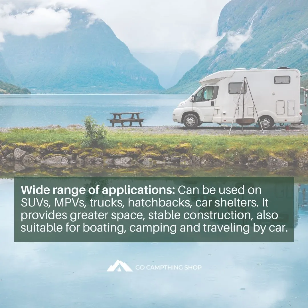 Outdoor Camping Car Side Tarp Sunshade Curtain Easy to set up 3-4 People Large 440x200cm Army Green Color
