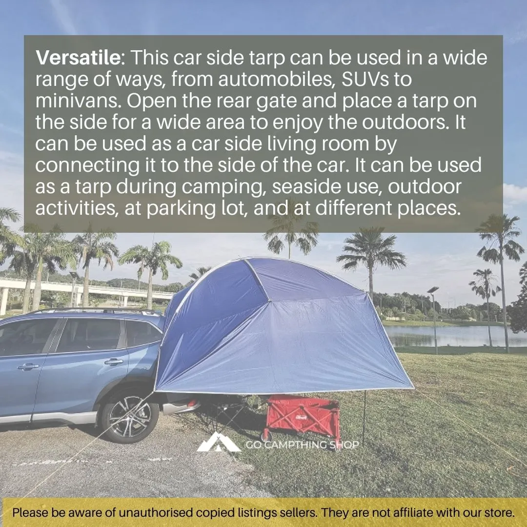 Outdoor Camping Car Side Tarp Tent Awning Sun Shade Waterproof Curtain UV Protection Army Green Color 320*230*220cm