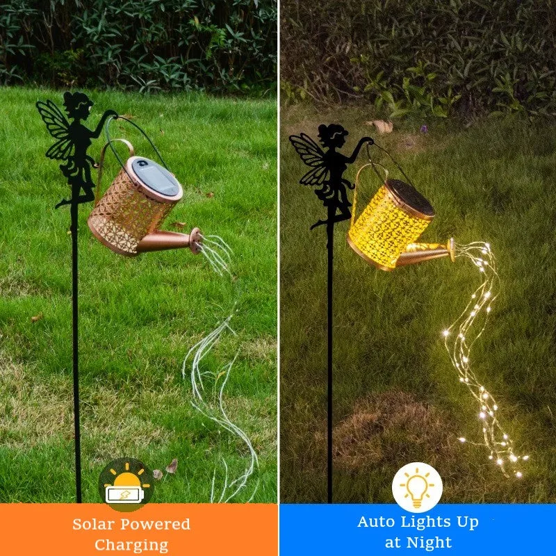 Outdoor Solar Hanging Lanterns Watering Can