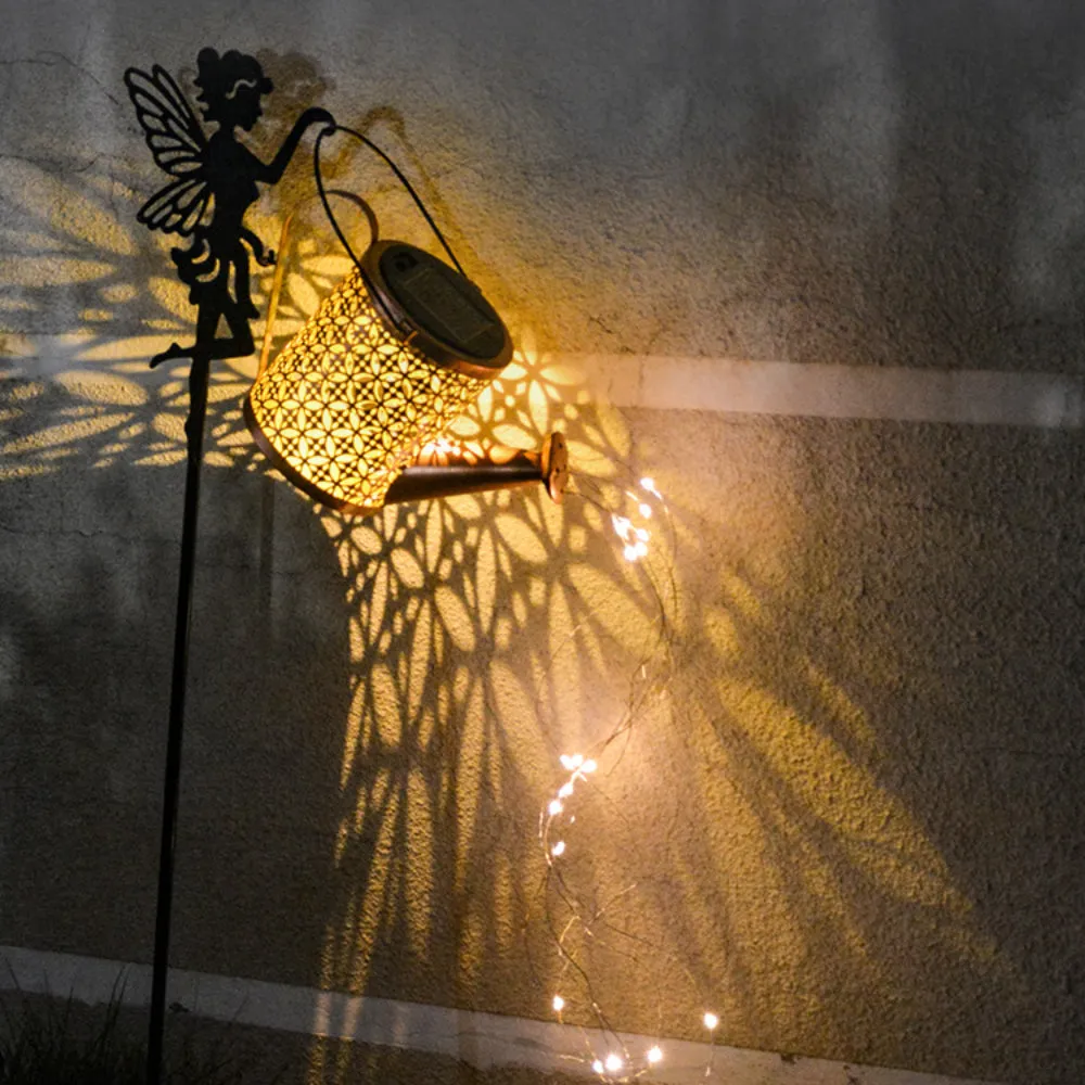 Outdoor Solar Hanging Lanterns Watering Can