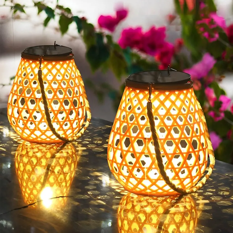 Outdoor Solar Lanterns  - Waterproof Hanging Solar LED Lantern Decor