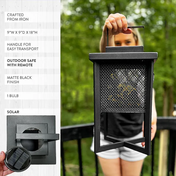 Outdoor Solar Metal Lantern